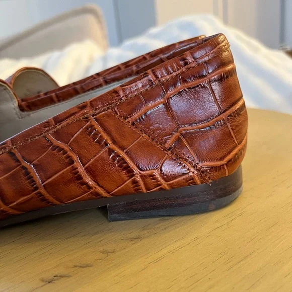 Sam Edelman Women’s Loraine Bit Loafer - Cognac Croc Leather - Size 9 - Picture 8 of 10